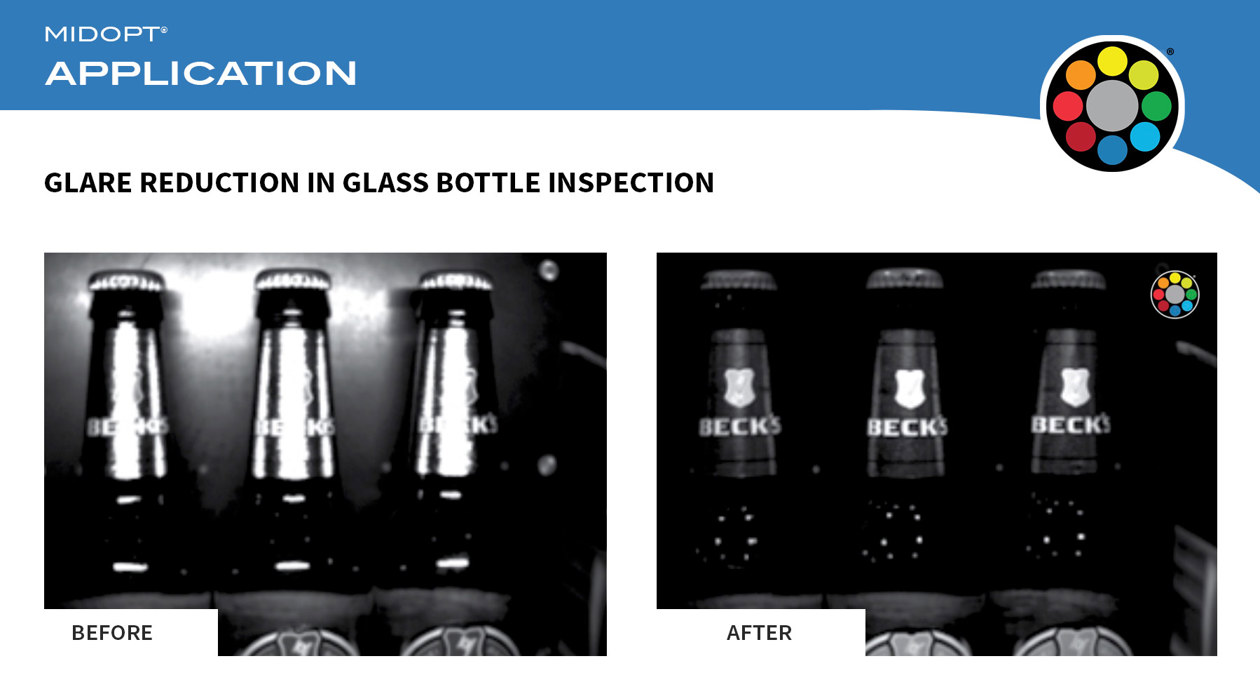 Glare Reduction in Glass Bottle Inspection - zoom image